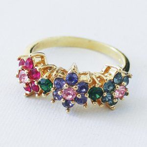 Joan Rivers Crystal Flower Ring